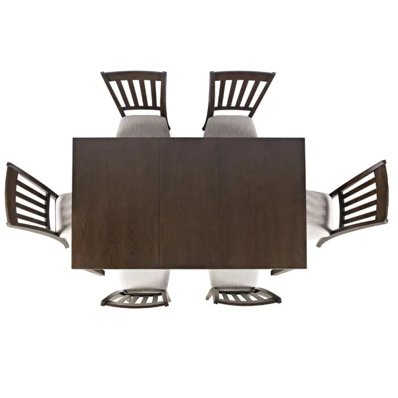 Brentwood 72" Extension Table w/6 Slat Back Chairs - Arbor Oak