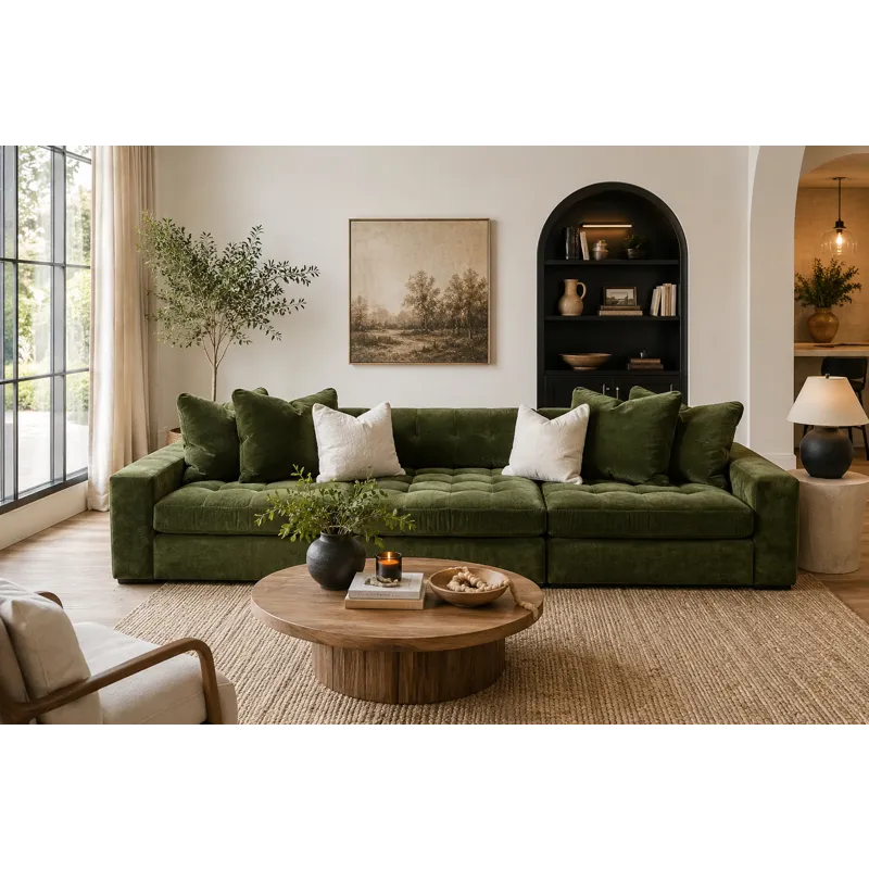Noah 3 Piece Sectional - Amici Moss