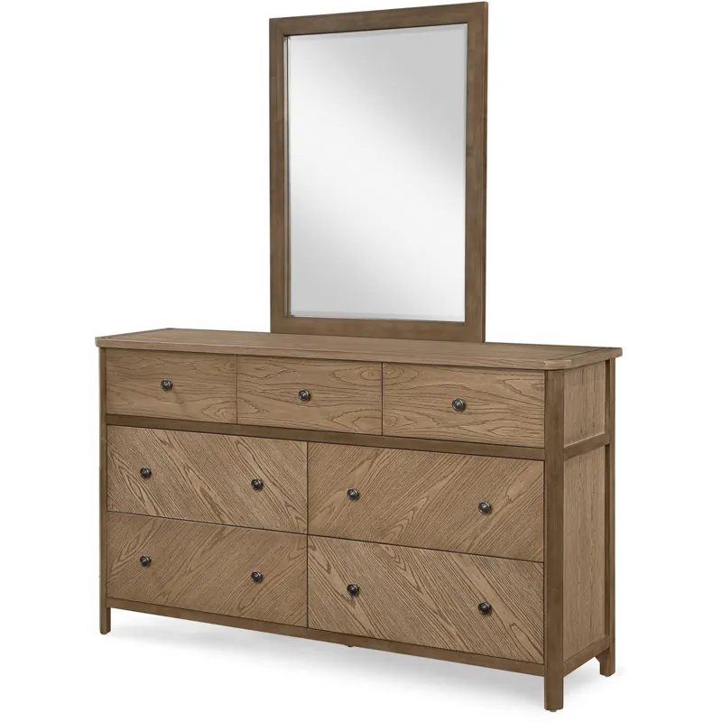 Sun Haven 7-Drawer Dresser - Walnut and Oak Finish