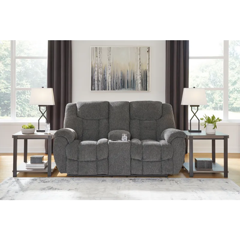 Foreside Reclining Loveseat with Console