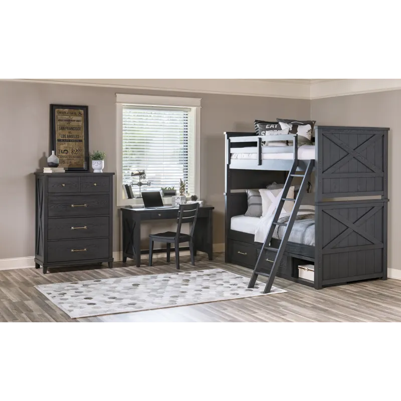 Flatiron Black Underbed Storage Unit Black Finish