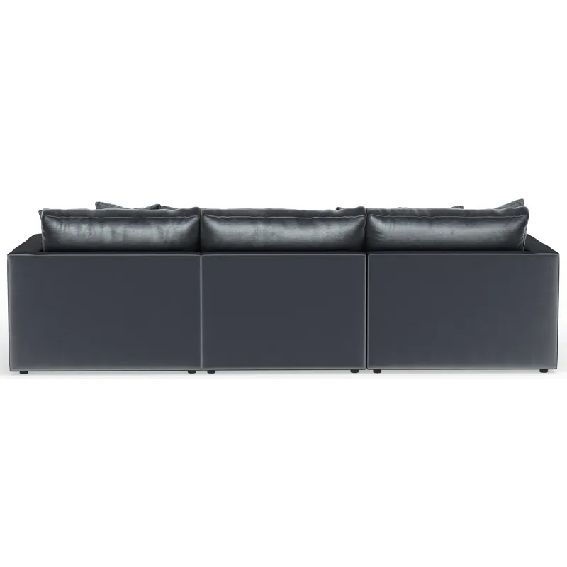 Remington 3 Piece Sectional Sofa Chaise - Slate
