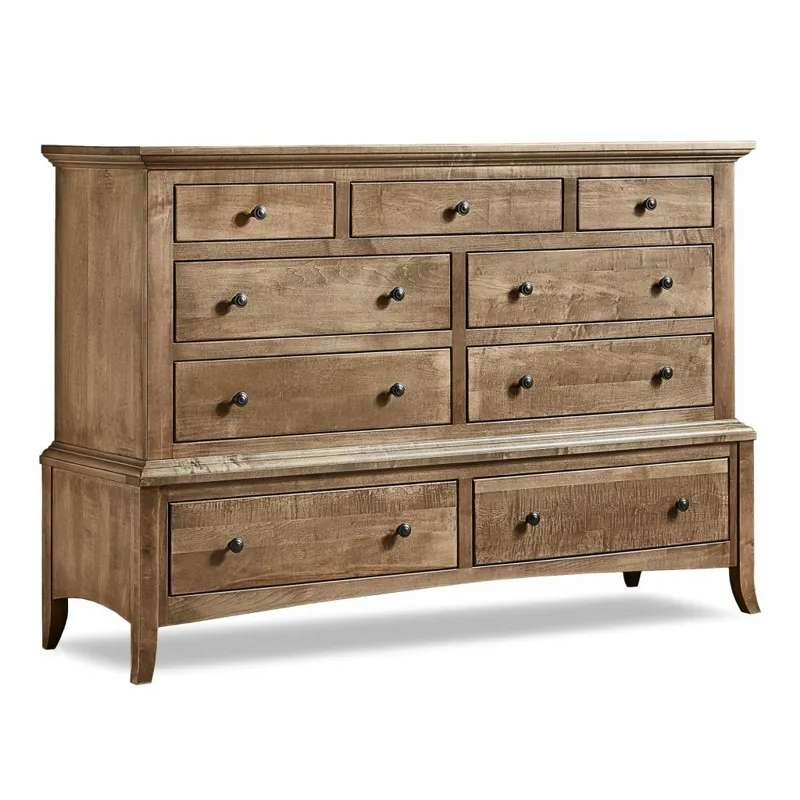 Provence Maple 9 Drawer Dresser On Dresser - Sandstone