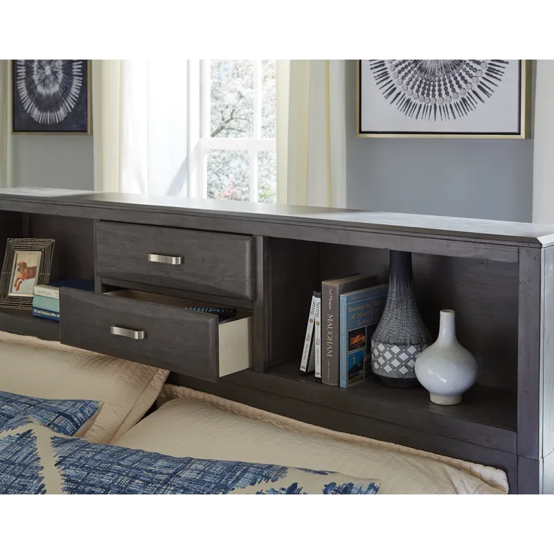 Caitbrook Queen Storage Bed with 8 Drawers