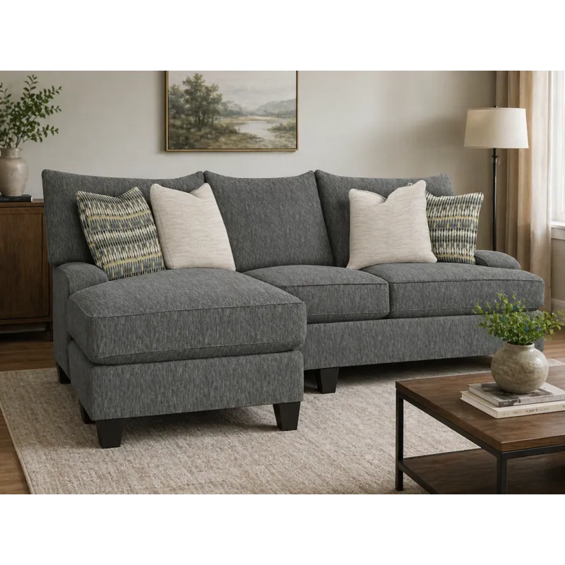 Catalina Sofa w/ Ottoman Chaise - Fog