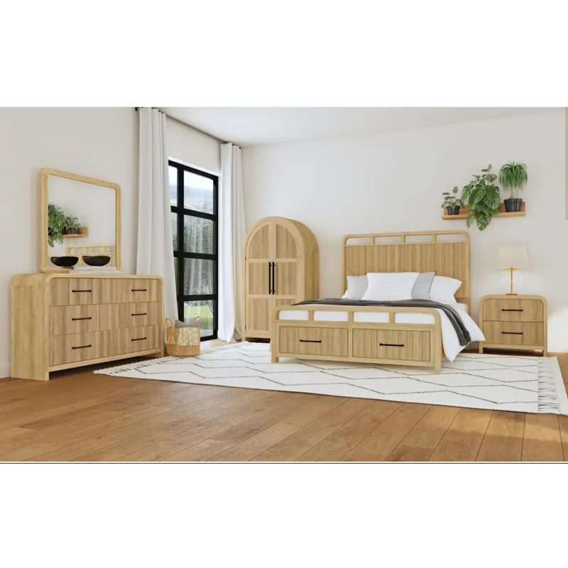 Ridgemont Storage Bed in Natural