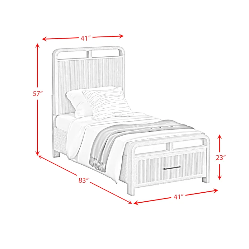 Ridgemont Twin Storage Bed in Natural