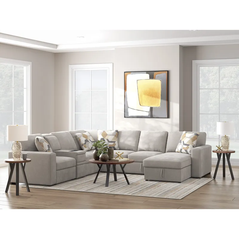Flaglere 5-Piece Sectional with Pop Up Sleeper and Chaise
