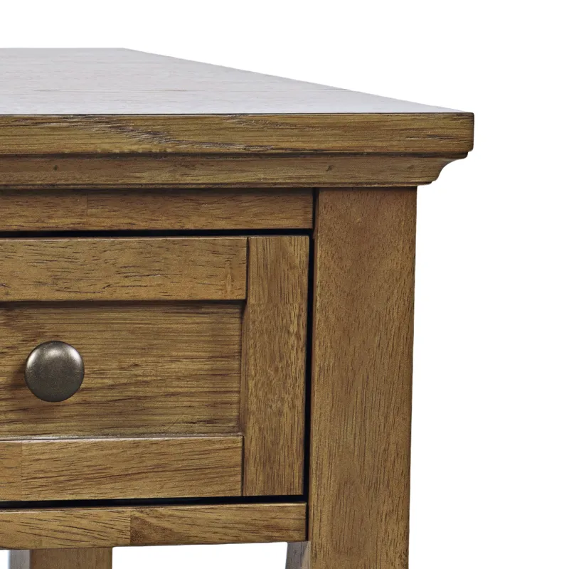 Brentwood Modern Transitional Chairside End Table With Drawer And Storage Shelf