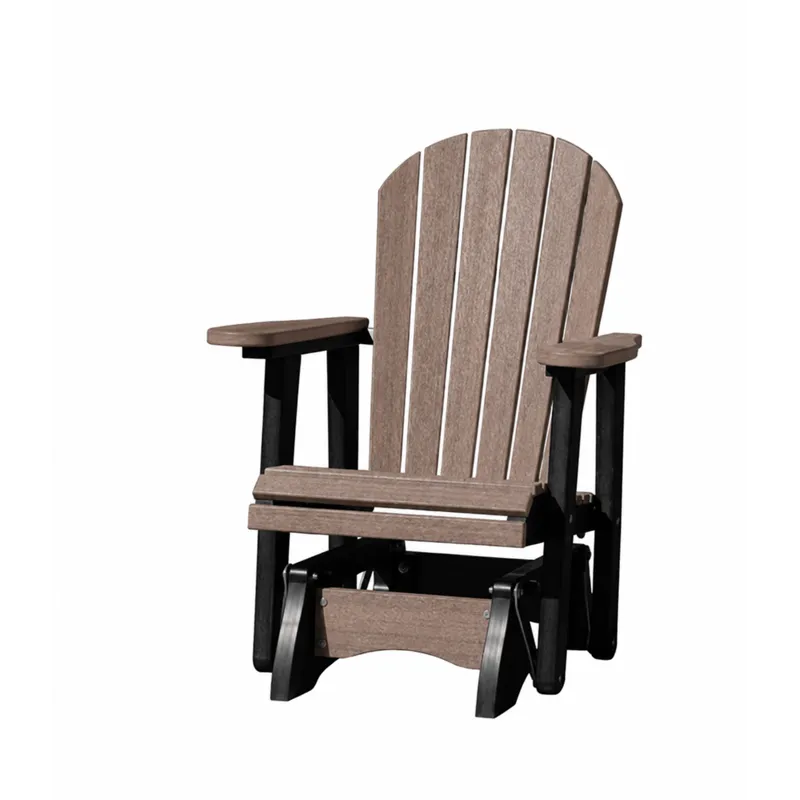 Cambridge Outdoor Single Glider Chair - Weathered Wood/Black