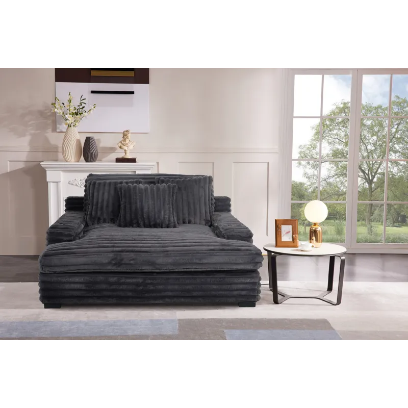 Presley Charcoal Theater Chaise