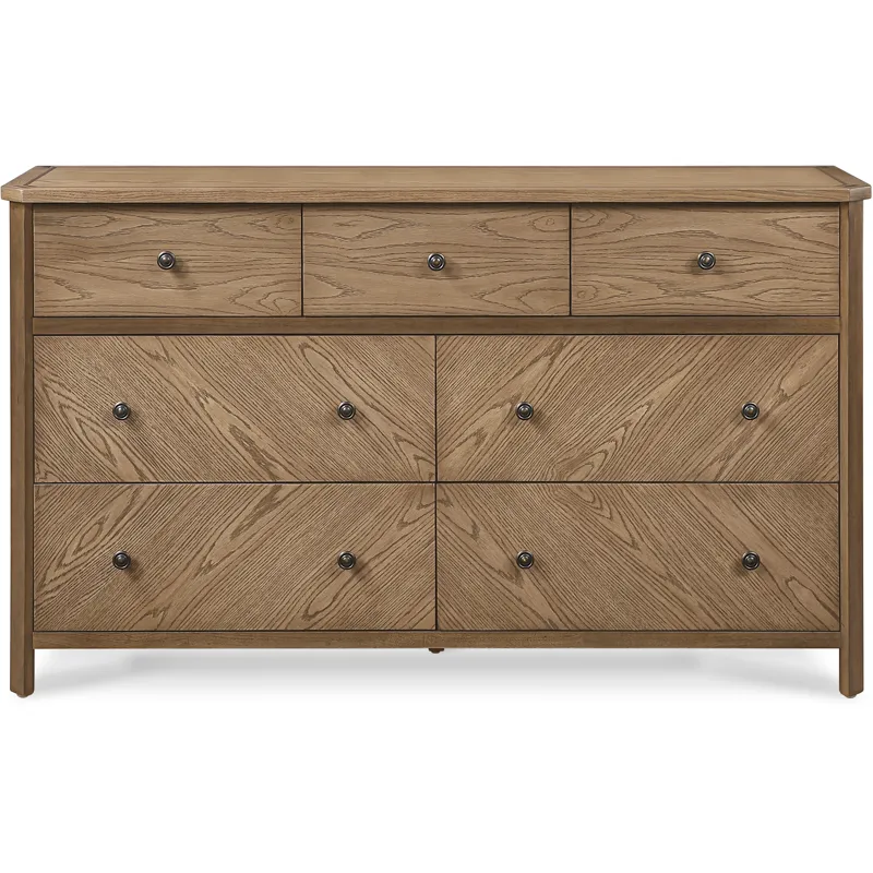 Sun Haven 7-Drawer Dresser - Walnut and Oak Finish