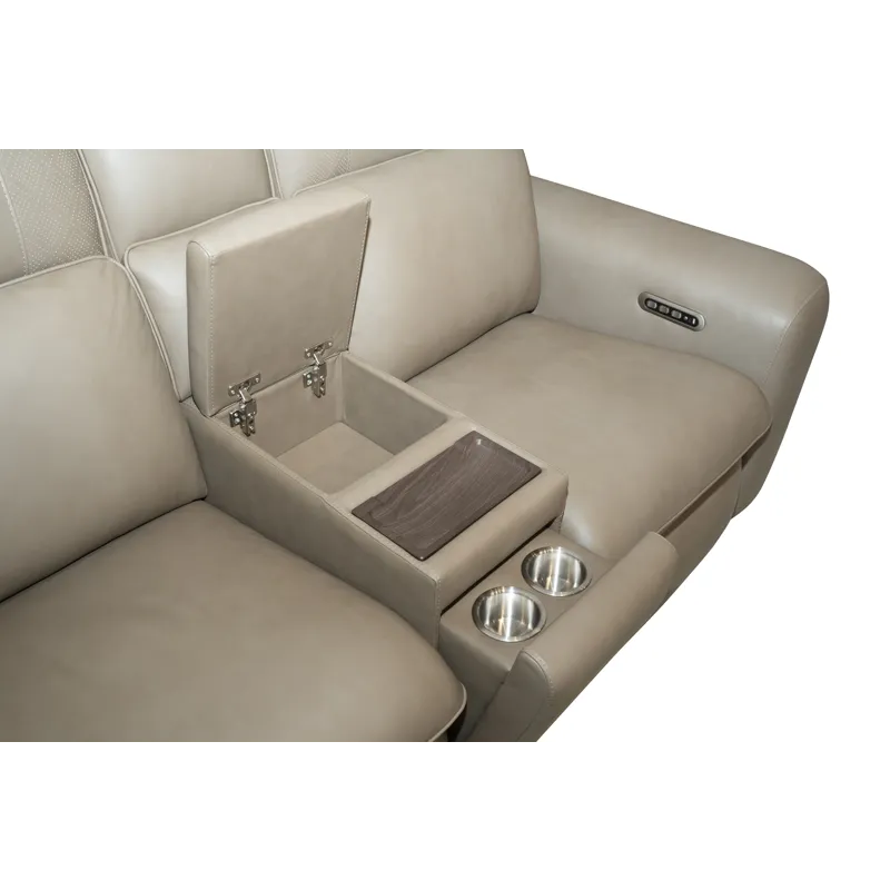 Sense Power Reclining Immersive Audio Loveseat with Console, Power Headrest, & Lumbar