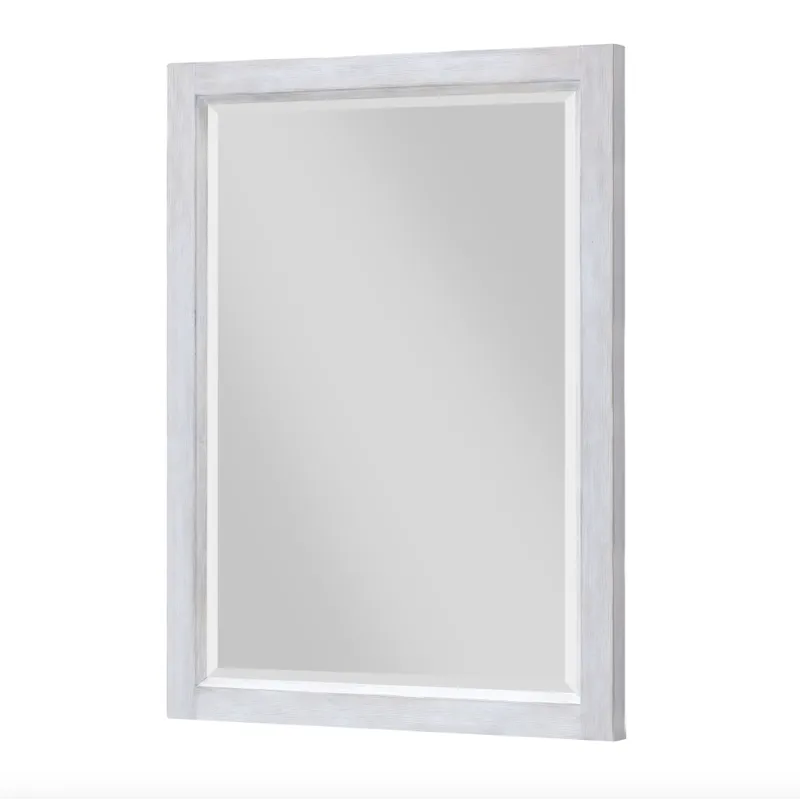Geneva - Rectangular Dresser Mirror - Distressed White Finish