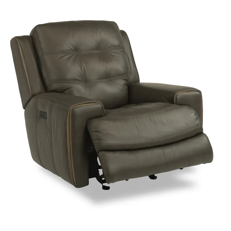 Wicklow Leather Power Gliding Recliner W/ Power H