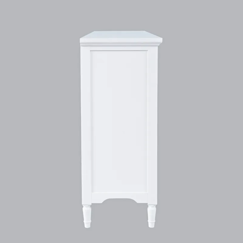 Westport 58" Glass Door Sideboard Cabinet a€“ Cottage Transitional Buffet With Adjustable Shelves