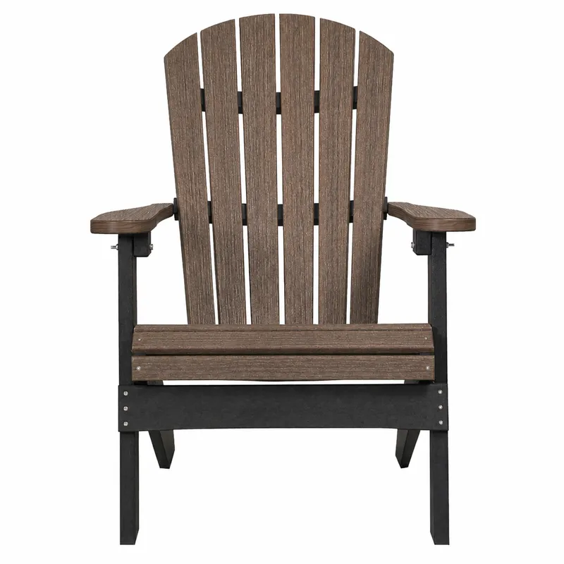 Cambridge Adirondack Outdoor Folding Chair - Brazilian Walnut/Black