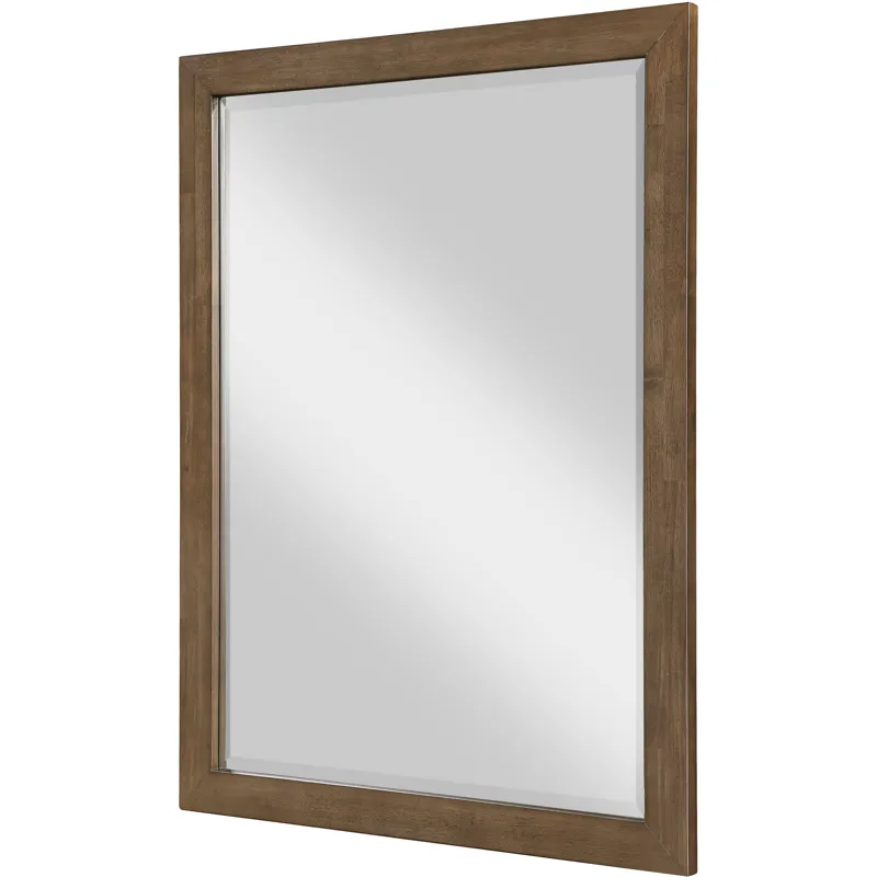 Sun Haven Beveled Mirror - Walnut and Oak Finish