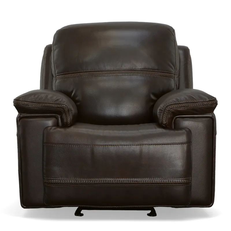 Fenwick Leather Power Gliding Recliner w/Power Headrest