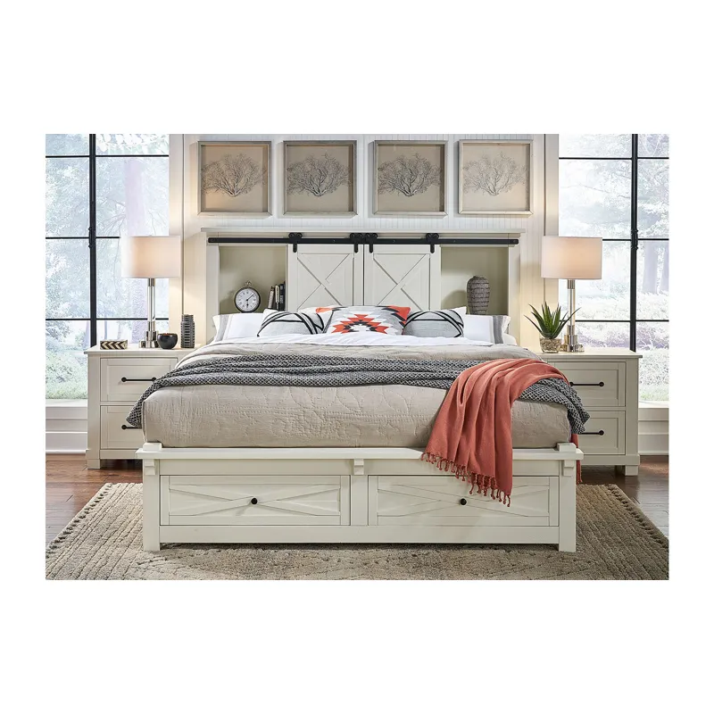 Sun Valley Queen Storage Bed W/foottboard Bench