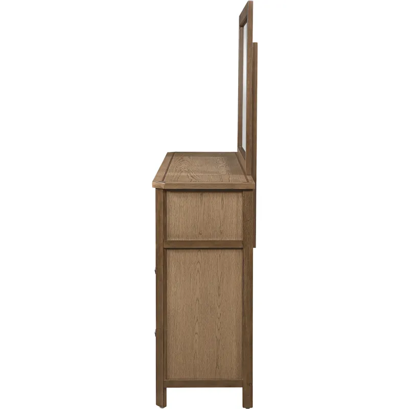 Sun Haven Beveled Mirror - Walnut and Oak Finish