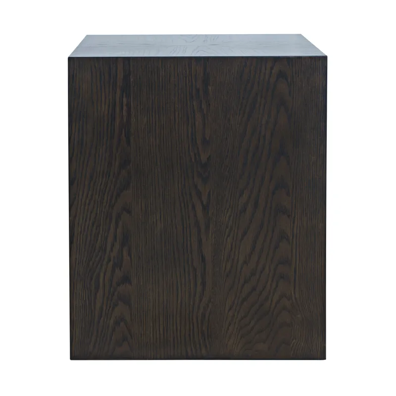 Laurel Creek Modern Contemporary Square Block Pedestal End Table