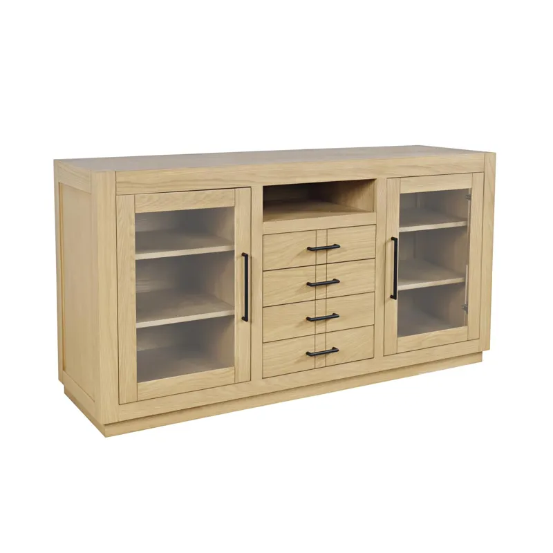 Auburn Hills 60" Contemporary Media Console - Light Oak