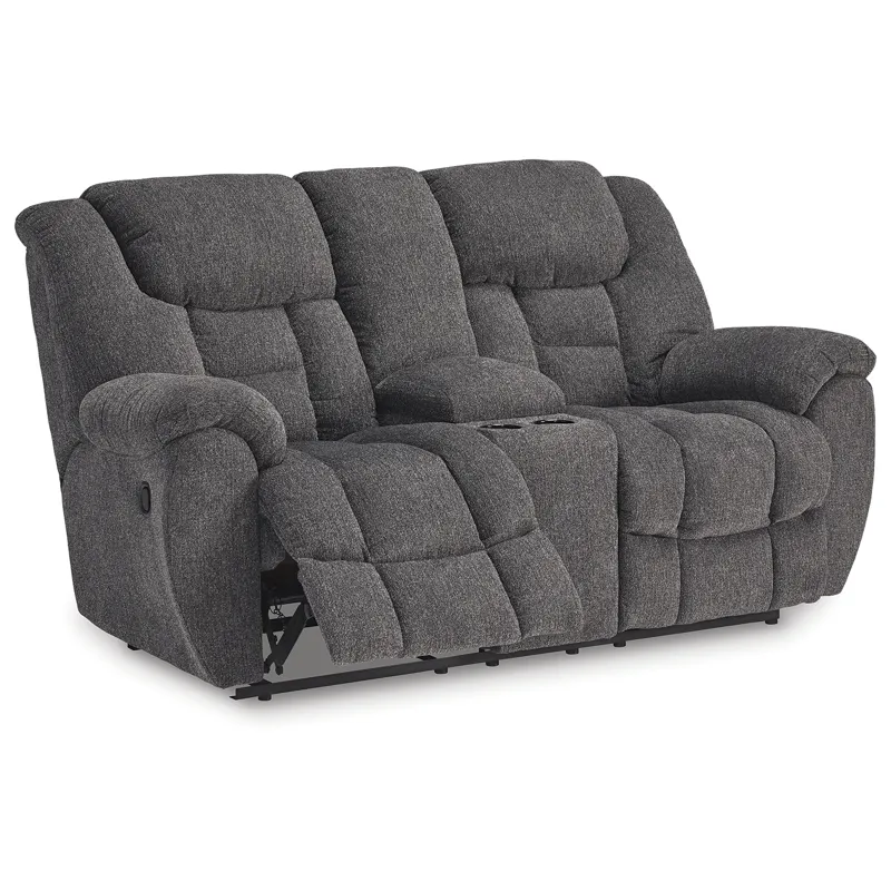 Foreside Reclining Loveseat with Console