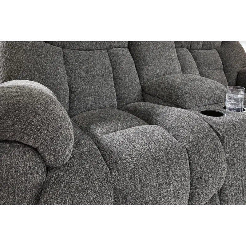 Foreside Reclining Loveseat with Console