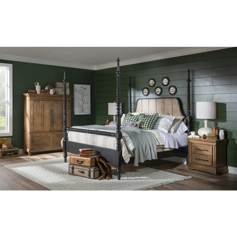 Vintage Market Nightstand 2 Drw W Power