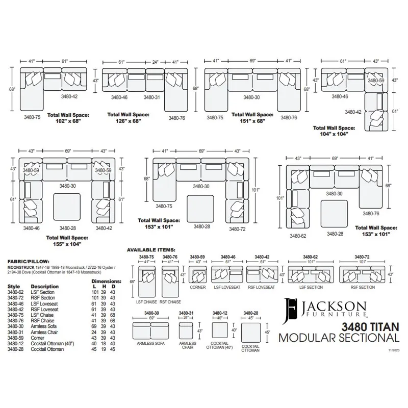 Titan 2 PC Sectional - Moonstruck