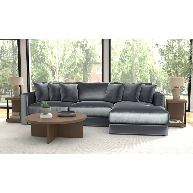 Remington 3 Piece Sectional Sofa Chaise - Slate