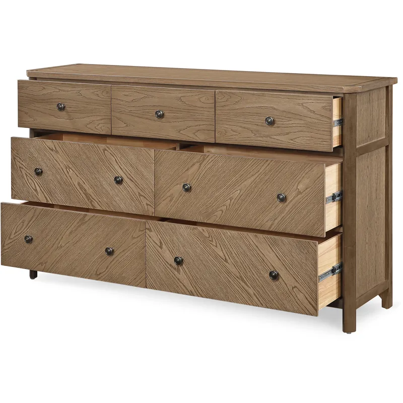 Sun Haven 7-Drawer Dresser - Walnut and Oak Finish