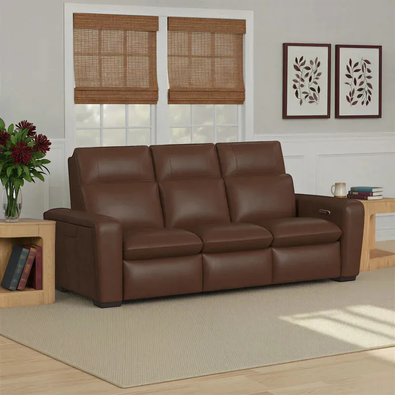 Sense Power Reclining Immersive Sofa with Power Headrest, & Lumbar