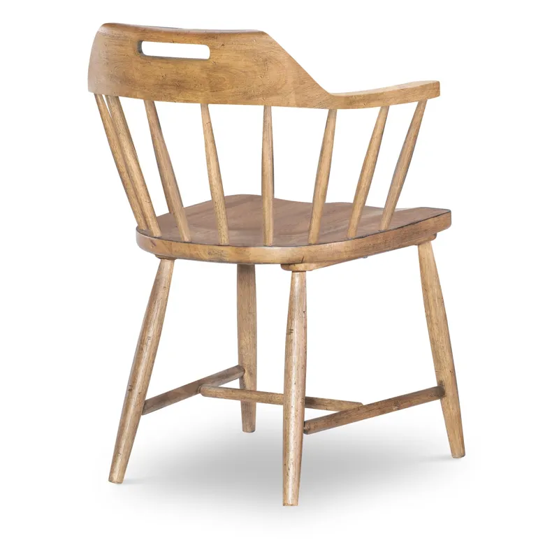 Vintage Market Spindle Back Arm Chair W. Handle Cut Out