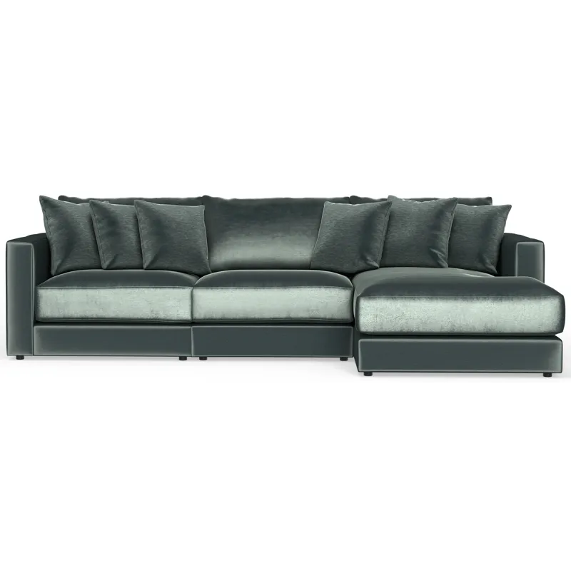 Remminton 3 PC Sectional Sofa Chaise - Pine