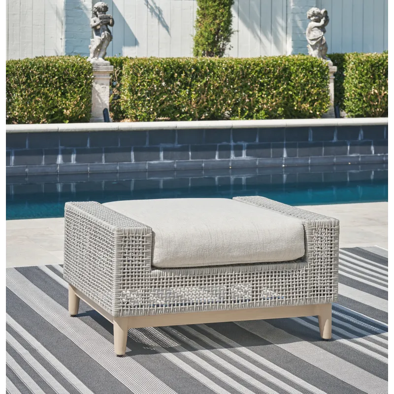Seton Creek Outdoor Ottoman with Cushion
