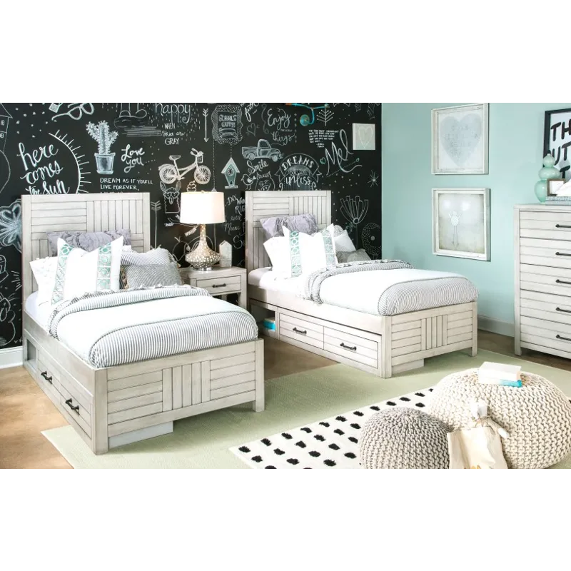 Summer Camp White Underbed Storage Unit White Fin