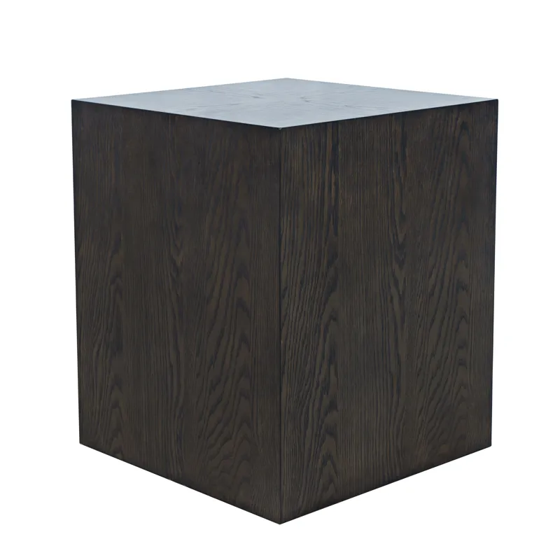 Laurel Creek Modern Contemporary Square Block Pedestal End Table