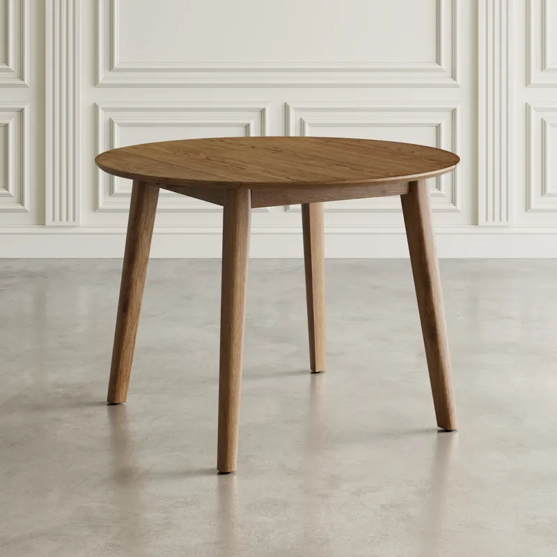 Percy 42" Contemporary Round Drop-Leaf Dining Table