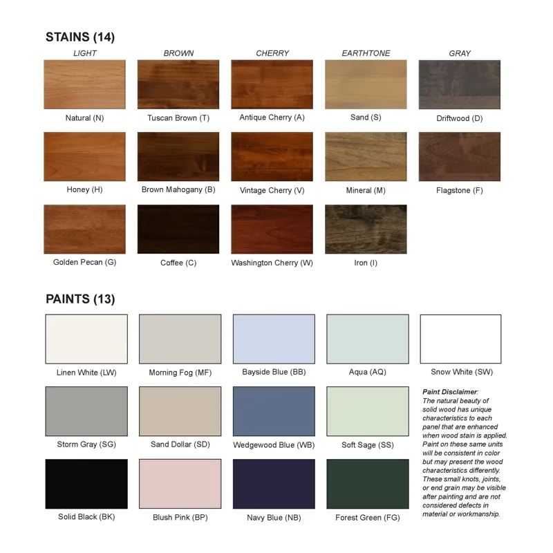 Shaker Queen Low Flat Panel Headboard - Tuscan Brown
