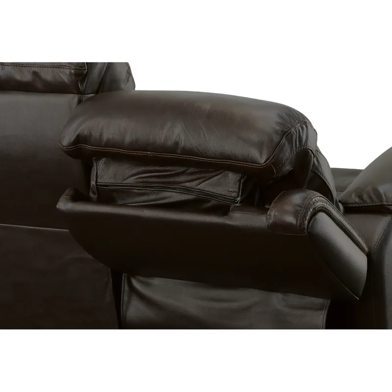 Fenwick Leather Power Reclining Sofa w/ Power Headrests