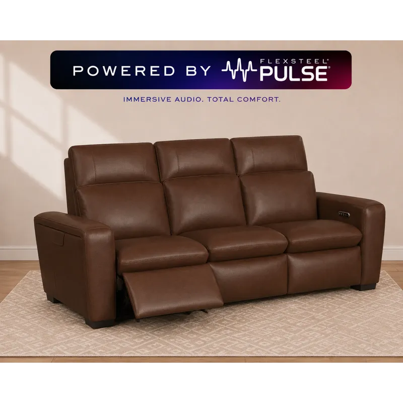 Sense Power Reclining Immersive Audio Sofa with Power Headrest, & Lumbar