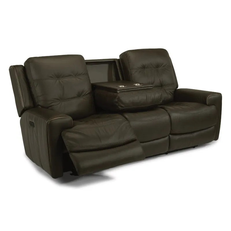 Wicklow Leather Power Reclining Sofa with Power H