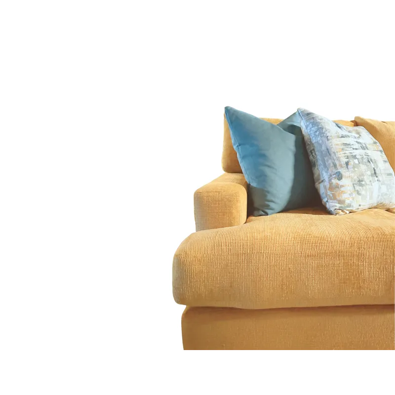 Waffle Gold Upholstered Sofa