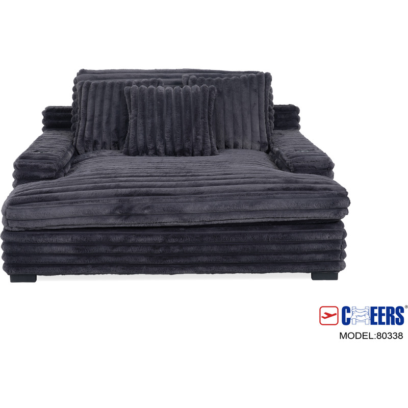 Presley Charcoal Theater Chaise - Thumbnail 4