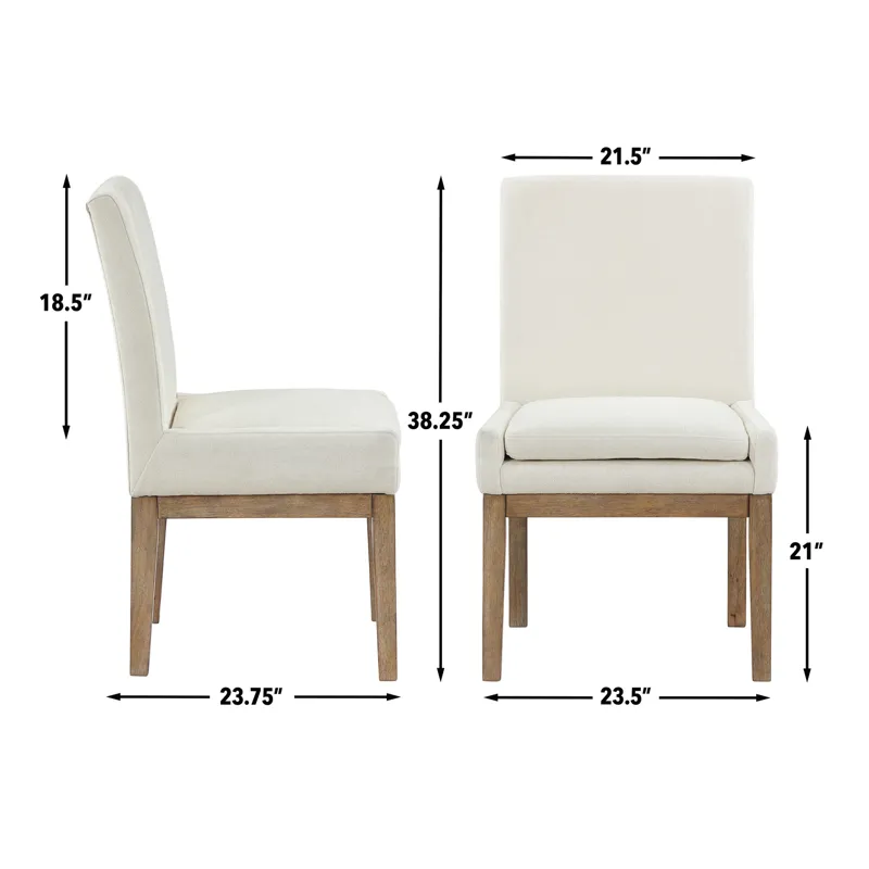 Aubrey 78-96" Dining Table, 4 Side Chairs, 2 Arm Chairs, Brown