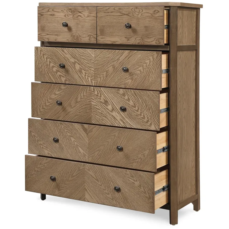 Sun Haven 6-Drawer Chest - Walnut and Oak Finish