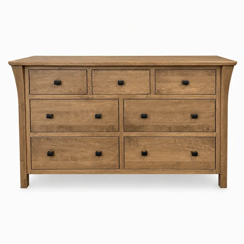 Marco Maple 7 Drawer Dresser - Latte