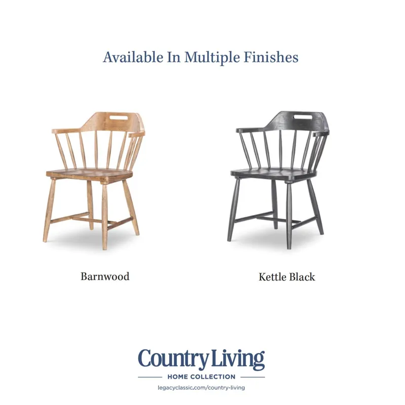 Vintage Market Spindle Back Arm Chair W. Handle Cut Out